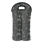 Dinosaur Fossil Pattern Print Double Neoprene Wine Tote