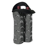 Dinosaur Fossil Pattern Print Double Neoprene Wine Tote