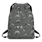 Dinosaur Fossil Pattern Print Drawstring Backpack
