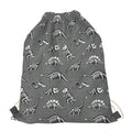 Dinosaur Fossil Pattern Print Drawstring Bag