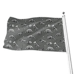 Dinosaur Fossil Pattern Print Flag