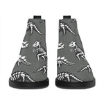 Dinosaur Fossil Pattern Print Flat Ankle Boots
