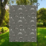 Dinosaur Fossil Pattern Print Garden Flag