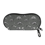 Dinosaur Fossil Pattern Print Glasses Case