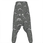 Dinosaur Fossil Pattern Print Hammer Pants