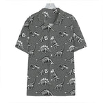 Dinosaur Fossil Pattern Print Hawaiian Shirt