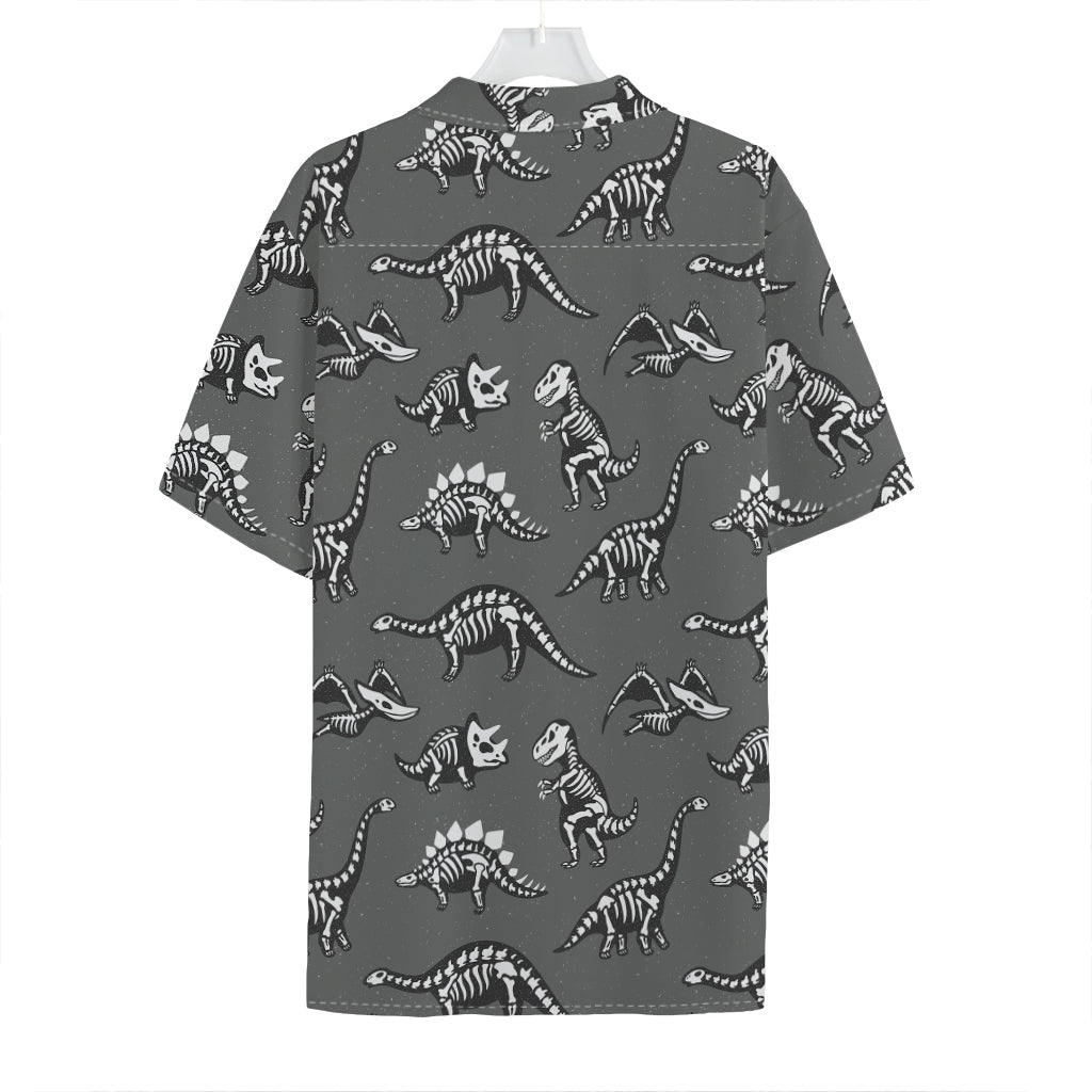 Dinosaur Fossil Pattern Print Hawaiian Shirt