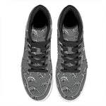 Dinosaur Fossil Pattern Print High Top Leather Sneakers