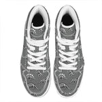 Dinosaur Fossil Pattern Print High Top Leather Sneakers