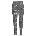 Dinosaur Fossil Pattern Print High-Waisted Pocket Leggings