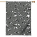 Dinosaur Fossil Pattern Print House Flag