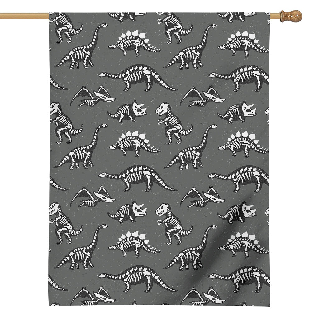 Dinosaur Fossil Pattern Print House Flag