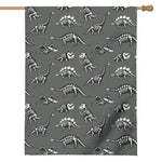Dinosaur Fossil Pattern Print House Flag