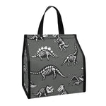 Dinosaur Fossil Pattern Print Insulated Lunch Tote