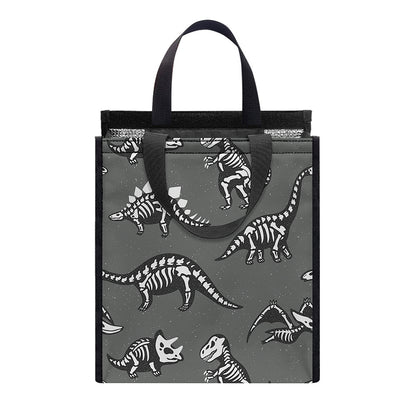 Dinosaur Fossil Pattern Print Insulated Lunch Tote
