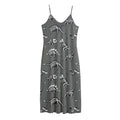 Dinosaur Fossil Pattern Print Jersey Midi Cami Dress