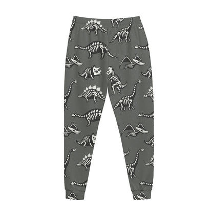 Dinosaur Fossil Pattern Print Jogger Pants