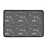 Dinosaur Fossil Pattern Print Kitchen Mat