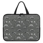 Dinosaur Fossil Pattern Print Laptop Sleeve With Handle