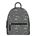 Dinosaur Fossil Pattern Print Leather Backpack