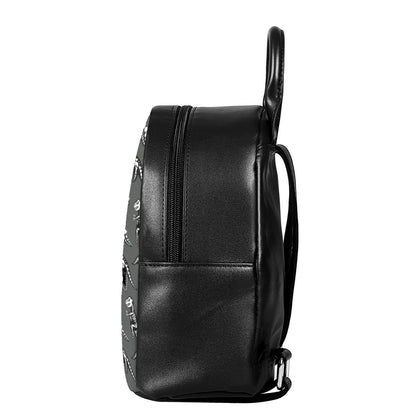 Dinosaur Fossil Pattern Print Leather Backpack