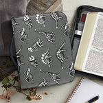 Dinosaur Fossil Pattern Print Leather Bible Cover