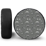 Dinosaur Fossil Pattern Print Leather Spare Tire Cover