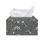 Dinosaur Fossil Pattern Print Leather Tissue Box Cover