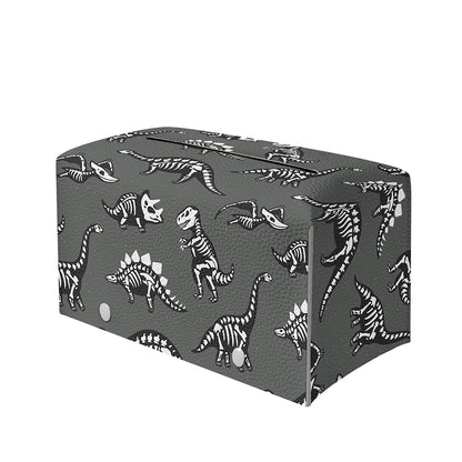 Dinosaur Fossil Pattern Print Leather Tissue Box Cover