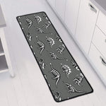 Dinosaur Fossil Pattern Print Long Kitchen Mat