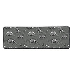 Dinosaur Fossil Pattern Print Long Kitchen Mat