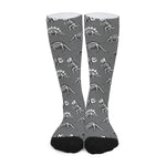 Dinosaur Fossil Pattern Print Long Socks