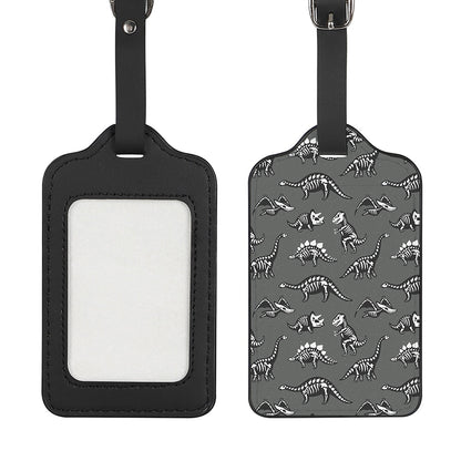 Dinosaur Fossil Pattern Print Luggage Tag
