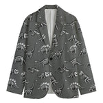 Dinosaur Fossil Pattern Print Men's Blazer