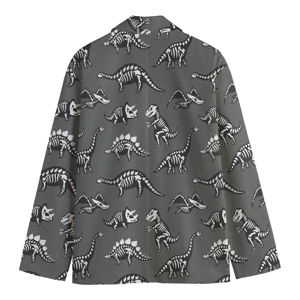 Dinosaur Fossil Pattern Print Men's Blazer
