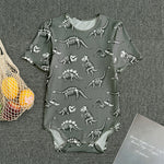 Dinosaur Fossil Pattern Print Men's Bodysuit