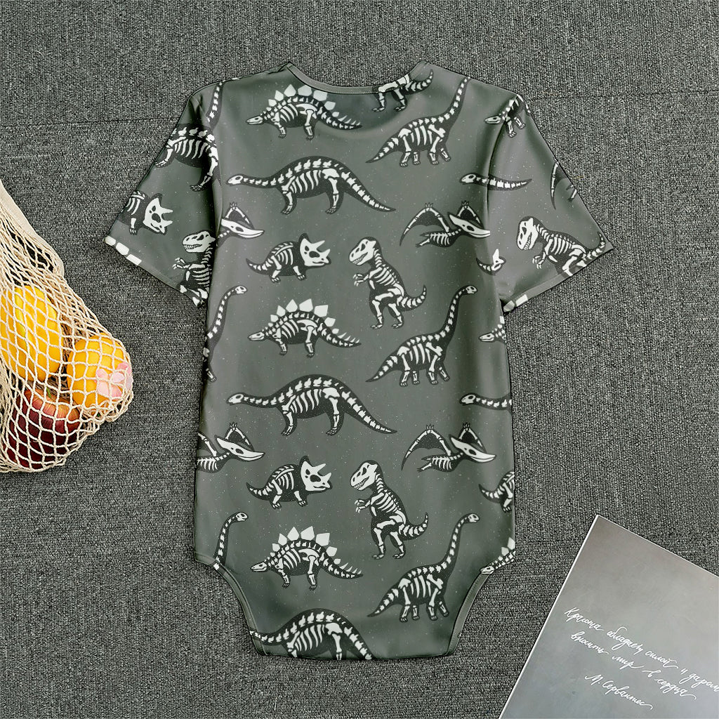 Dinosaur Fossil Pattern Print Men's Bodysuit