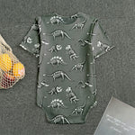 Dinosaur Fossil Pattern Print Men's Bodysuit