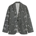 Dinosaur Fossil Pattern Print Men's Cotton Blazer