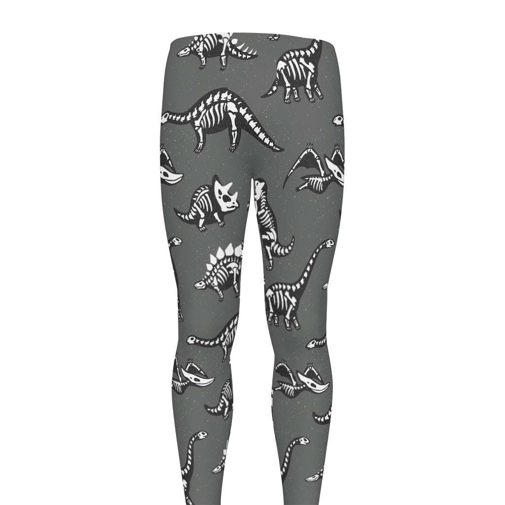 Dinosaur Fossil Pattern Print Men's leggings
