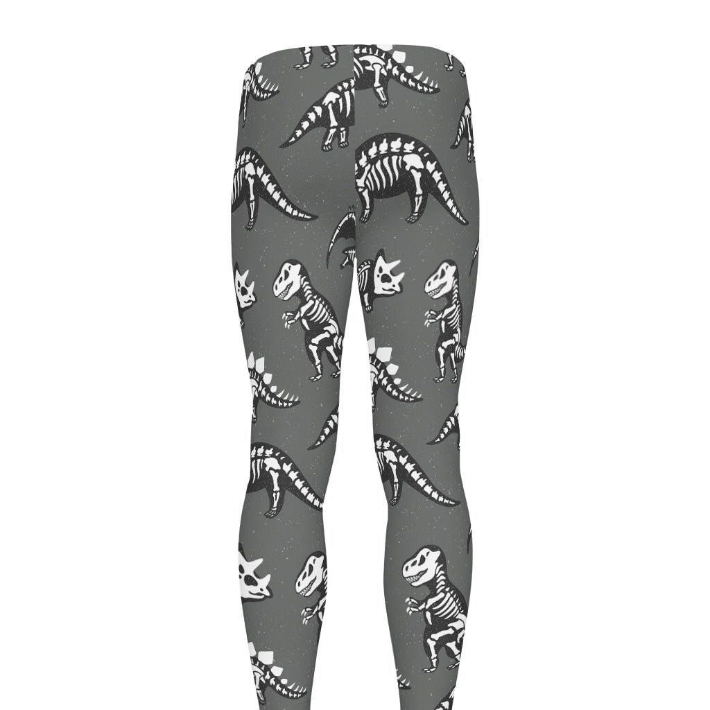 Dinosaur Fossil Pattern Print Men's leggings