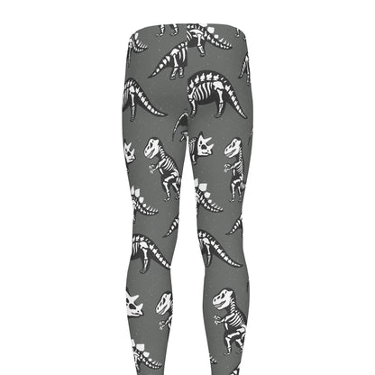 Dinosaur Fossil Pattern Print Men's leggings