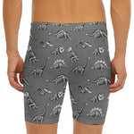 Dinosaur Fossil Pattern Print Men's Long Boxer Briefs