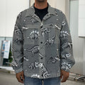 Dinosaur Fossil Pattern Print Men's Shirt Jacket