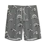 Dinosaur Fossil Pattern Print Men's Sports Shorts
