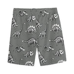 Dinosaur Fossil Pattern Print Men's Sports Shorts