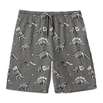 Dinosaur Fossil Pattern Print Men's Swim Trunks