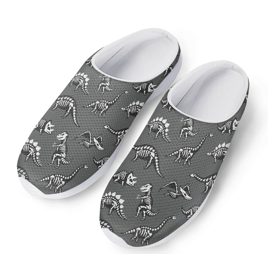Dinosaur Fossil Pattern Print Mesh Casual Shoes