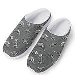 Dinosaur Fossil Pattern Print Mesh Casual Shoes