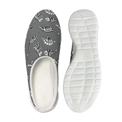 Dinosaur Fossil Pattern Print Mesh Casual Shoes